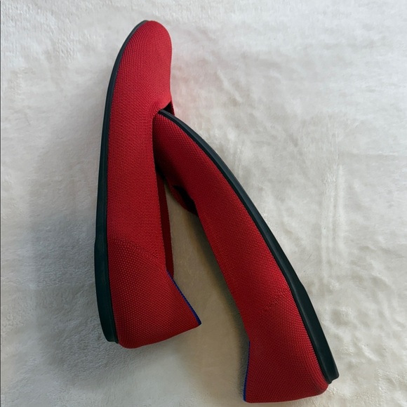 Rothy’s The Flat Bright Red Slip On Knit Round Toe Ballet Flat - Picture 7 of 11